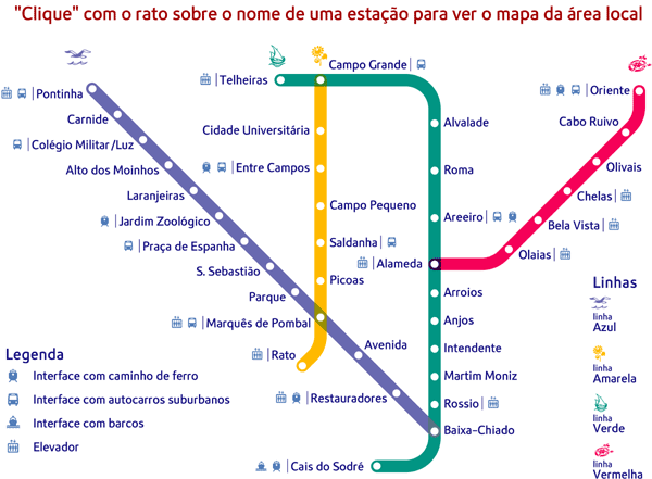 Figure 2 : Plan du mÃ©tro de Lisbonne simplifiÃ©